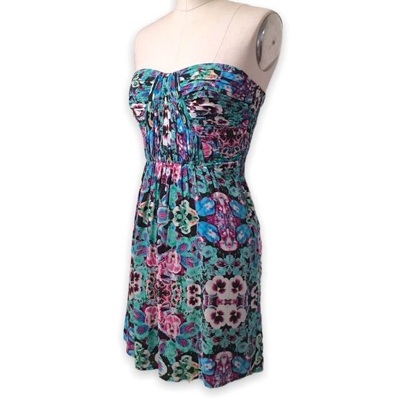 Twelfth Street by Cynthia Vincent Floral Print Corset Strapless Dress, Size XS/P - Picture 2 of 5